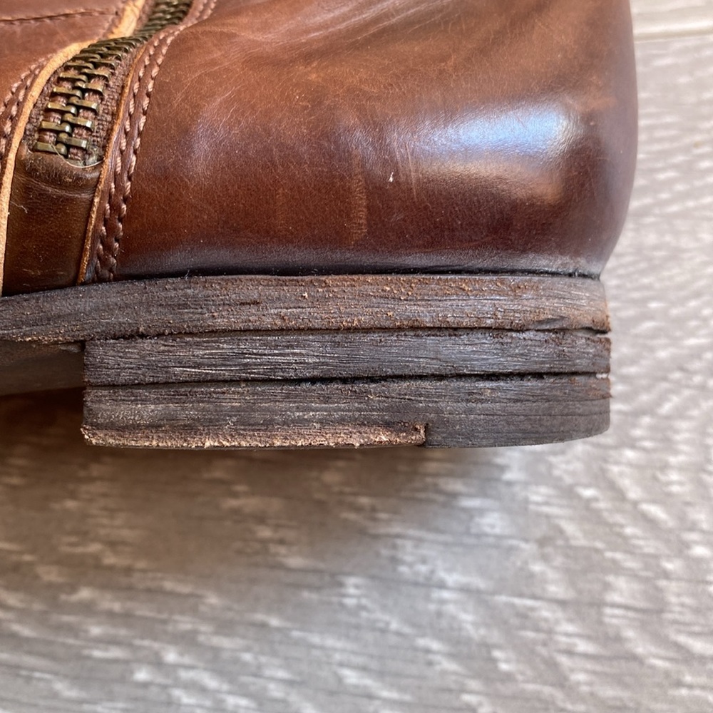 New Day Company Handmade Italian leather brown boots 34 - Picture 3 of 13